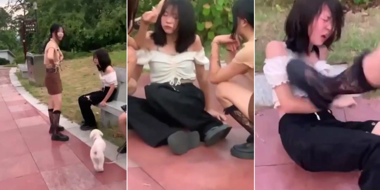 女同学被精神小妹霸凌
