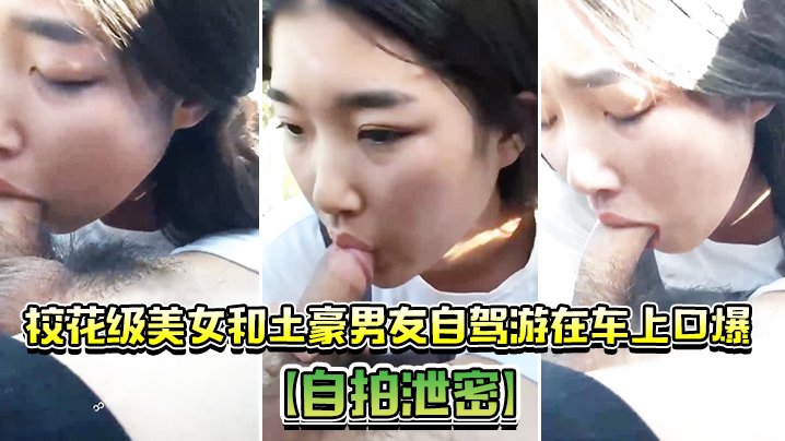 自拍泄密校花级美女和土豪男友自驾游在车上口爆